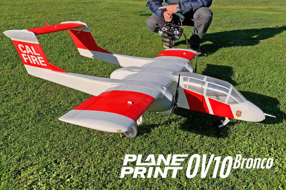 Planeprint OV10 Bronco, 3d printed rc model plane.