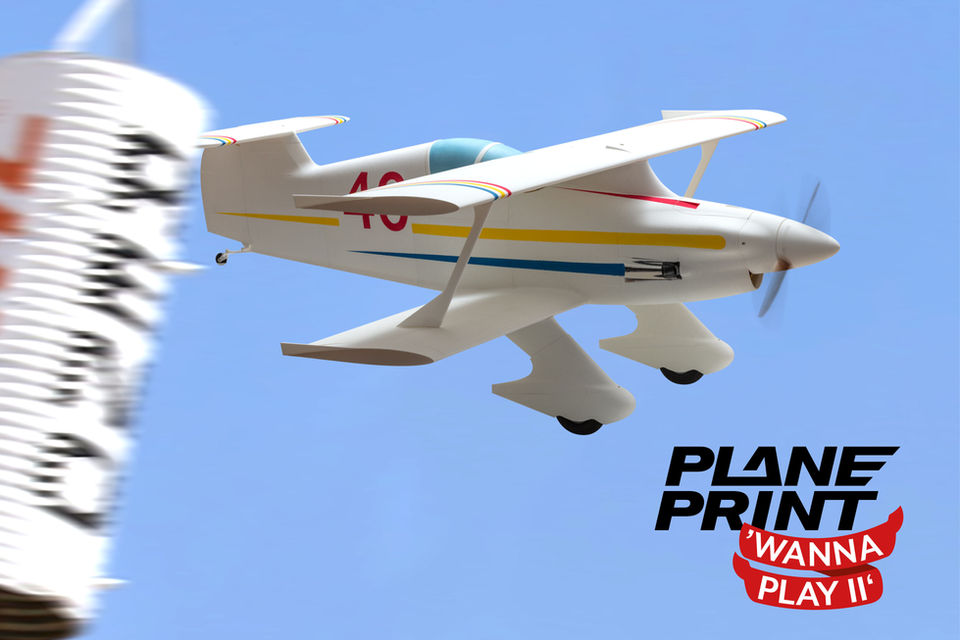 Planeprint Wanna Play II, 3d printed rc model plane.
