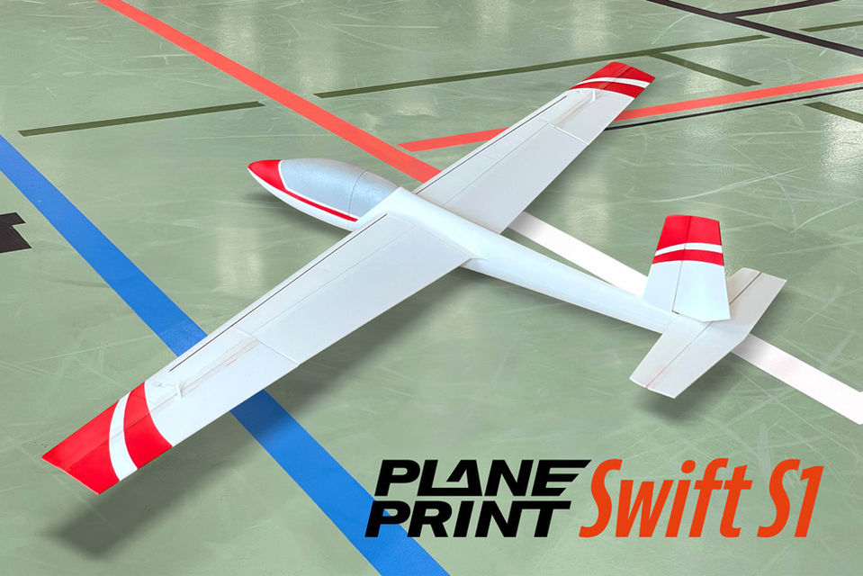3d printed rc glider Planeprint Swift S1