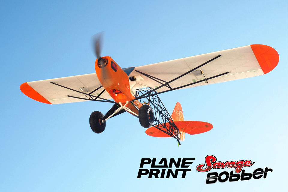 Planeprint Savage Bobber, 3d printed rc model plane.