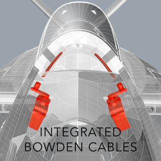Integrated bowden cables