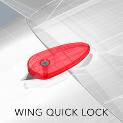 3d printed rc plane Funbus by Planeprint wing quick lock