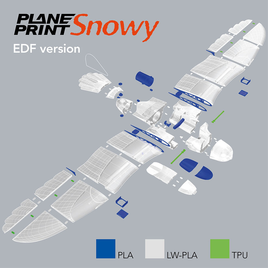 EDF version of the 3d printable Snowy