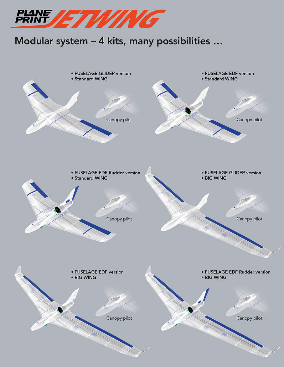 Jetwing by Planeprint fully 3d printed jet