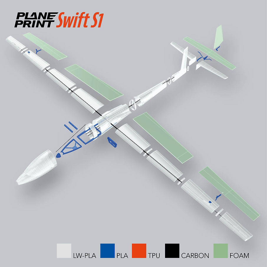 Swift S1 by Planeprint 3d printed