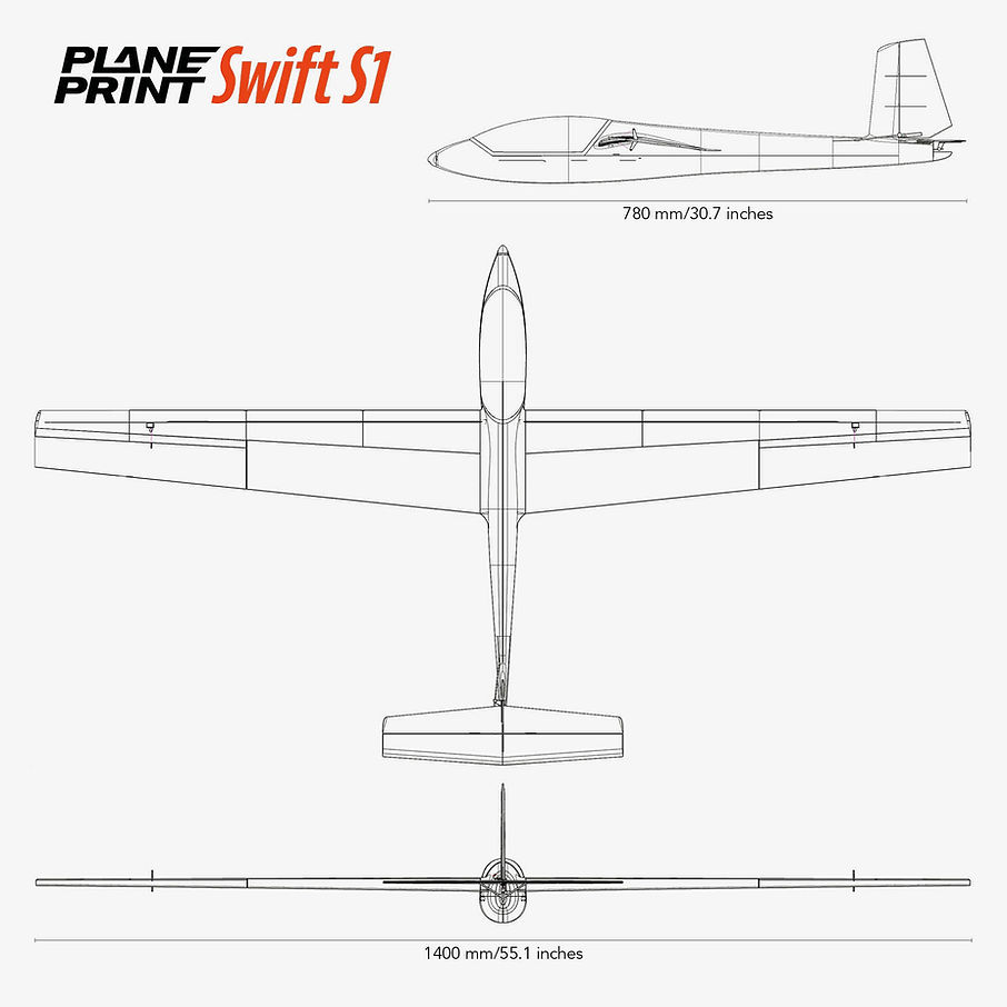 Swift S1 3d printable rc plane