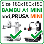 slicing 180x180x180 Bambu A1 mini and Prusa mini